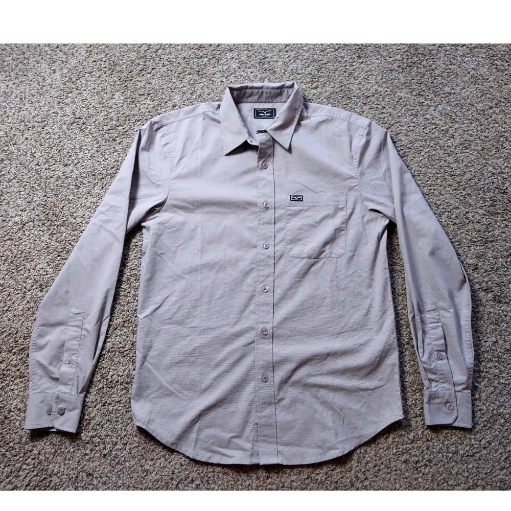 Kimes Ranch Button Down Mens Medium Grey Western Uncomplicated Coolmax Stretch